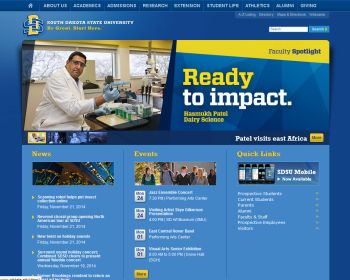 South Dakota State University Web page