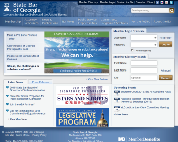 State Bar of Georgia Web page