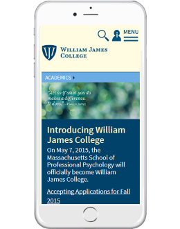 William James College Mobile Home Page