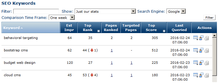 Search Engine Result Page (SERP) Tracking
