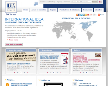 Institute for Democracy and Electoral Assistance Web page