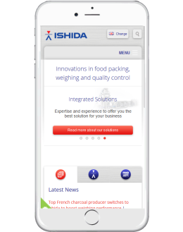 Ishida Europe Mobile Homepage