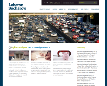 Labaton Sucharow Web page