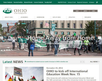 Ohio University Web page