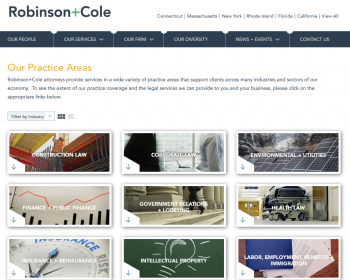 Robinson+Cole Web page
