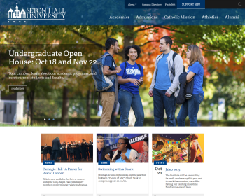 Seton Hall University Web page