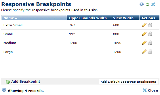 Automatically Register Bootstrap Breakpoints