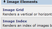 A portion of teh element gallery showing the Image Index element::Image Index Thumbnail