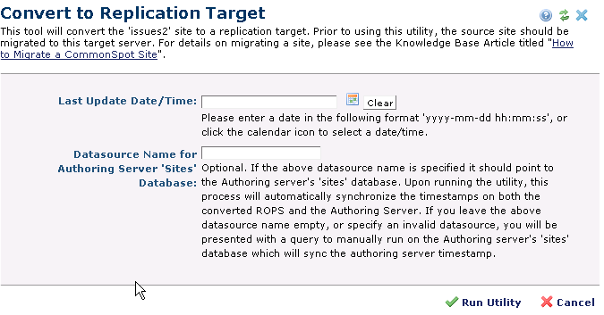 Convert to Replication Target