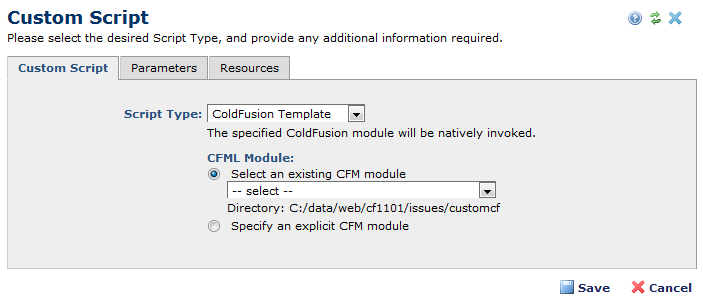 Custom Script - CFM Module
