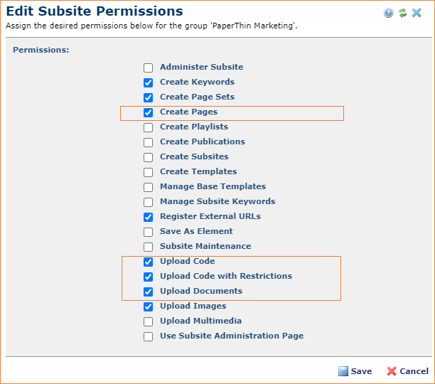 Permission Changes