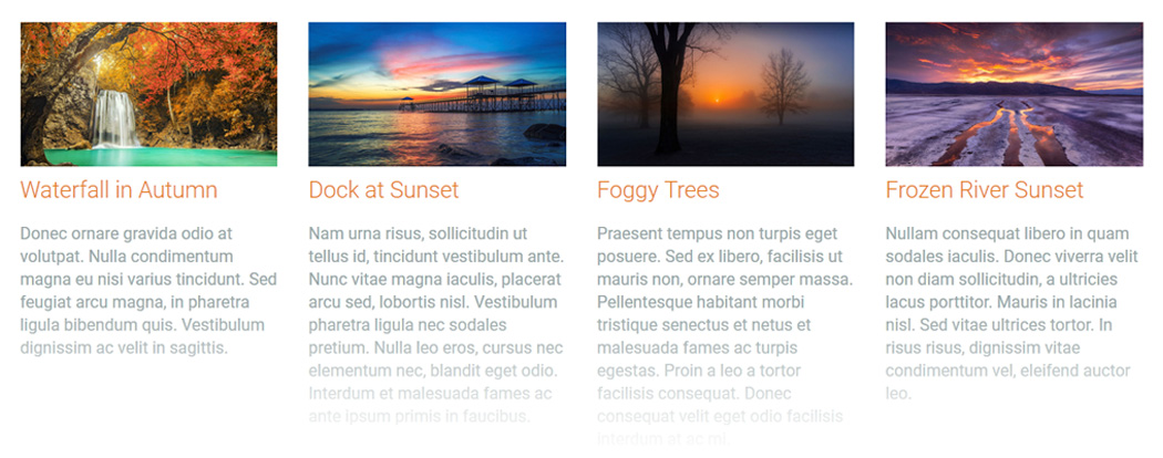 Image Textblock Image Above - 4 column left justified Image Textblock Image Above - 4 column left justified