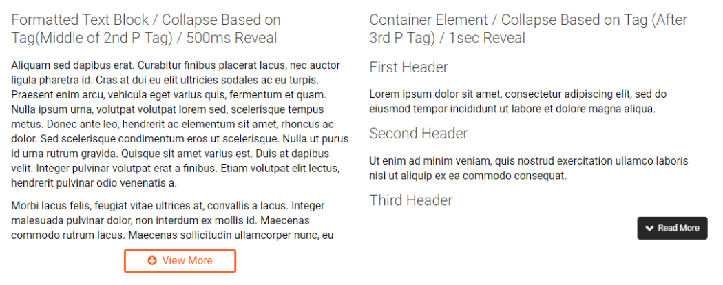 ReadMore Demo 1 ReadMore Widget Demo 1