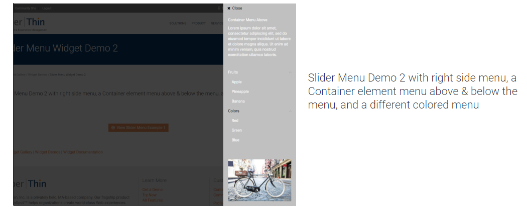 Slider Widget Demo 1